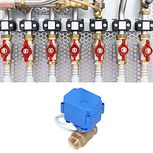 Robinet à bille électrique 12V en laiton à trois fils et deux modes