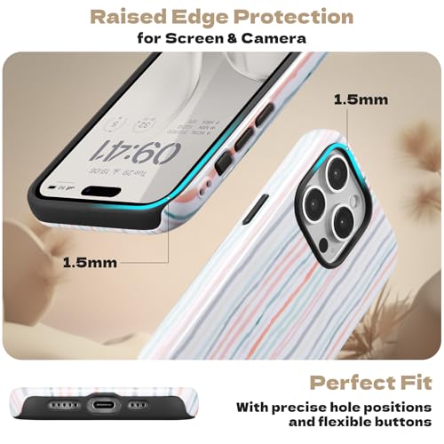 Coque iPhone 15 Pro compatible avec Magsafe magnétique rayures - 5