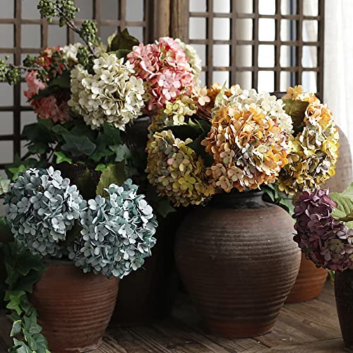 2 pezzi di ortensie artificiali, fiori artificiali realistici a stelo