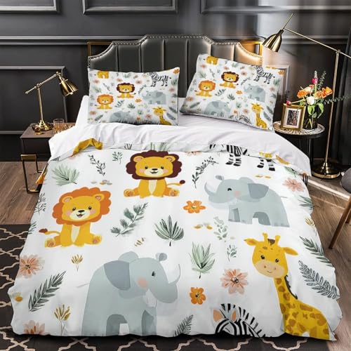 Housse de couette 3D chiot mignon parure de lit microfine confortable résistante 260x220cm - 2