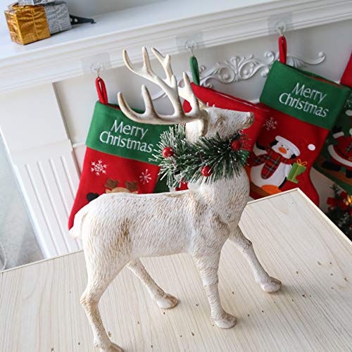Athoinsu 12'' Christmas Reindeer Figurine Table Desk Decorations Xmas Elk Ornaments Holiday For Party Supplies (Plastic) #TOP1