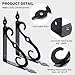 10 Pack Decorative Shelf Brackets,L Bracket for Shelves,7.4Inch Wall Mounted L Shape Shelf Bracket,Heavy Duty Shelf Brackets Metal Corner Brace Right Angle Bracket Shelf Support with Screws,Black