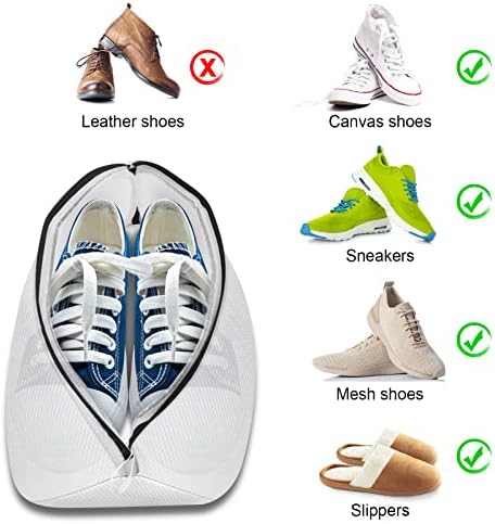 Flintronic Shoes Wash Bags, 2pcs Mesh Laundry Bags with Durable Zips, Premium Laundry Bag For Shoes/Trainers For Washing Machine, Storage Bag for Shoes and Clothing, for Sneakers, Socks, Bras