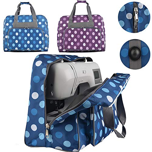 Yicbor Sewing Machine Carrying Case Carry Tote/Bag Assortment Large Capacity Oxford Fabric Cloth Storage Bags With Pockets And Handles For Most Standard Singer,Brother,Janome (Blue) #TOP10