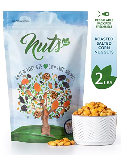 Image of NUTS U.S. - Roasted and Salted Corn Nuggets | No Aritifical Colors & Flavors | NON-GMO | Packed in Resealable Bags!!! (2 LBS)