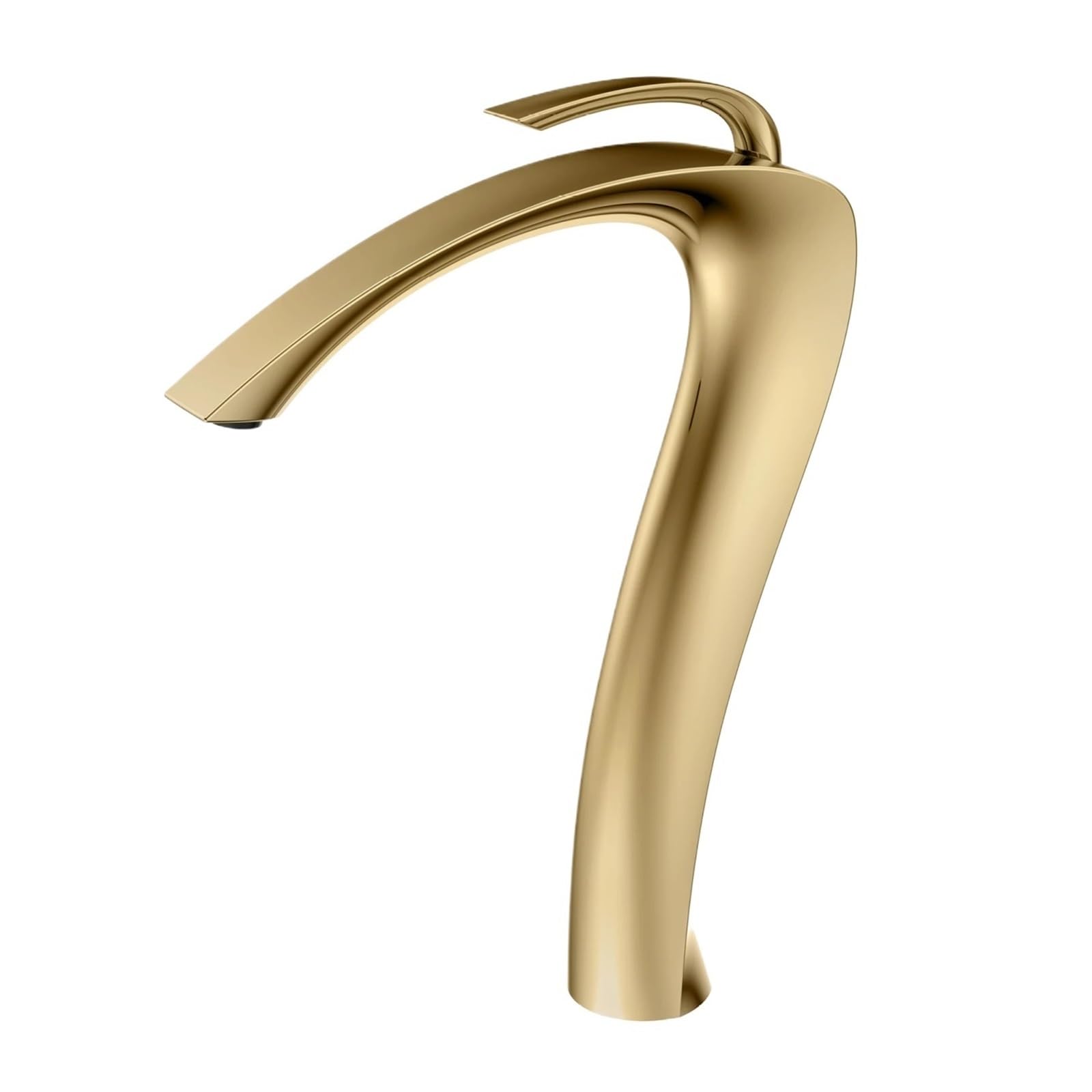 Laighjenbcf Brushed Gold Faucet，Chrome Luxury Brass Bathroom Vanity Faucet Modern Deck