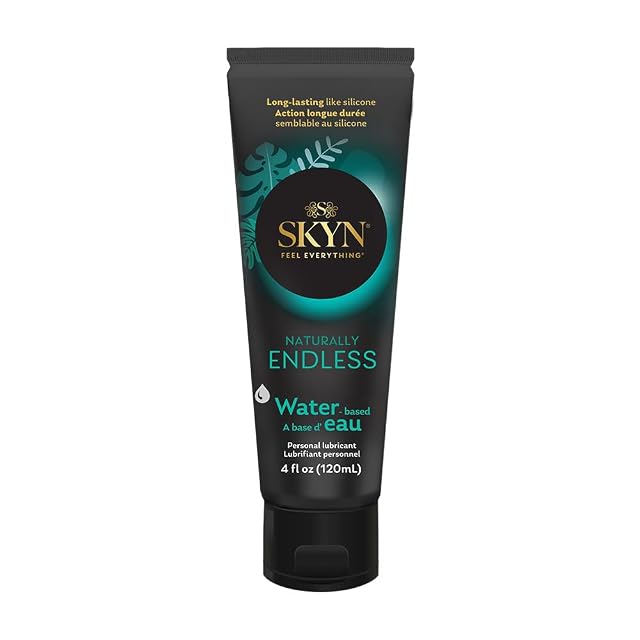 SKYN Naturally Endless Personal Lubricant 4 oz Water Based Lube for Men Women and Couples Safe with Latex