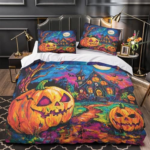 Housse de couette Tour Eiffel 3D zippée en microfibre douce pour lit 1 personne
