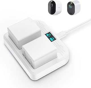 TIUIHU Battery Charging Station Compatible with Arlo Ultra Arlo Pro 3 Arlo Floodlight camera - Dual Charging Station (2 Ports) (LED Indicator) - Charger for Ultra/Pro 3 and Floodlight Battery