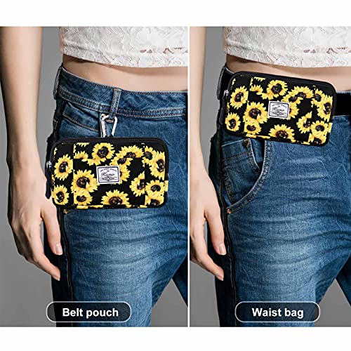 KAMO Multipurpose Canvas Horizontal Smartphone Pouch Cell Phone Holster with Belt Loop Pouch Bag Belt Pouches for Women Cellphone Holster for Women & Men by Kamo - Image 2