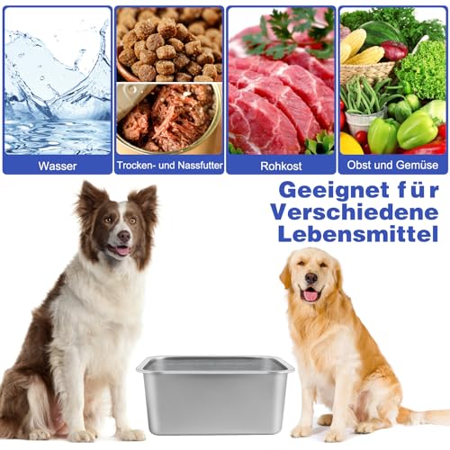 SBAYOOL 11.4 L Wassernapf Hund, 36×27×15cm Hundenapf Edelstahl Für Mittlere Bis Große Hunde, Haltbarkeit Futternapf Hund Anti-Fall Und Leicht Zu Reinigen