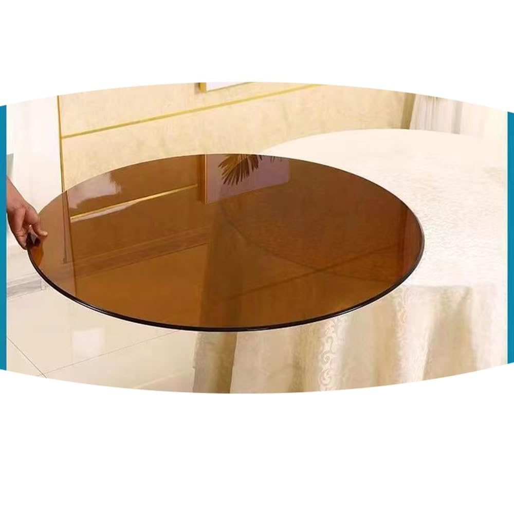 R Glas Couchtisch Ersatzplatte Runde Tischplatte 50-80cm 8mm Gehärtetes Glas DIY Esstisch Zubehör Modernes Design Perfekt für Wohnzimmer und Esszimmer