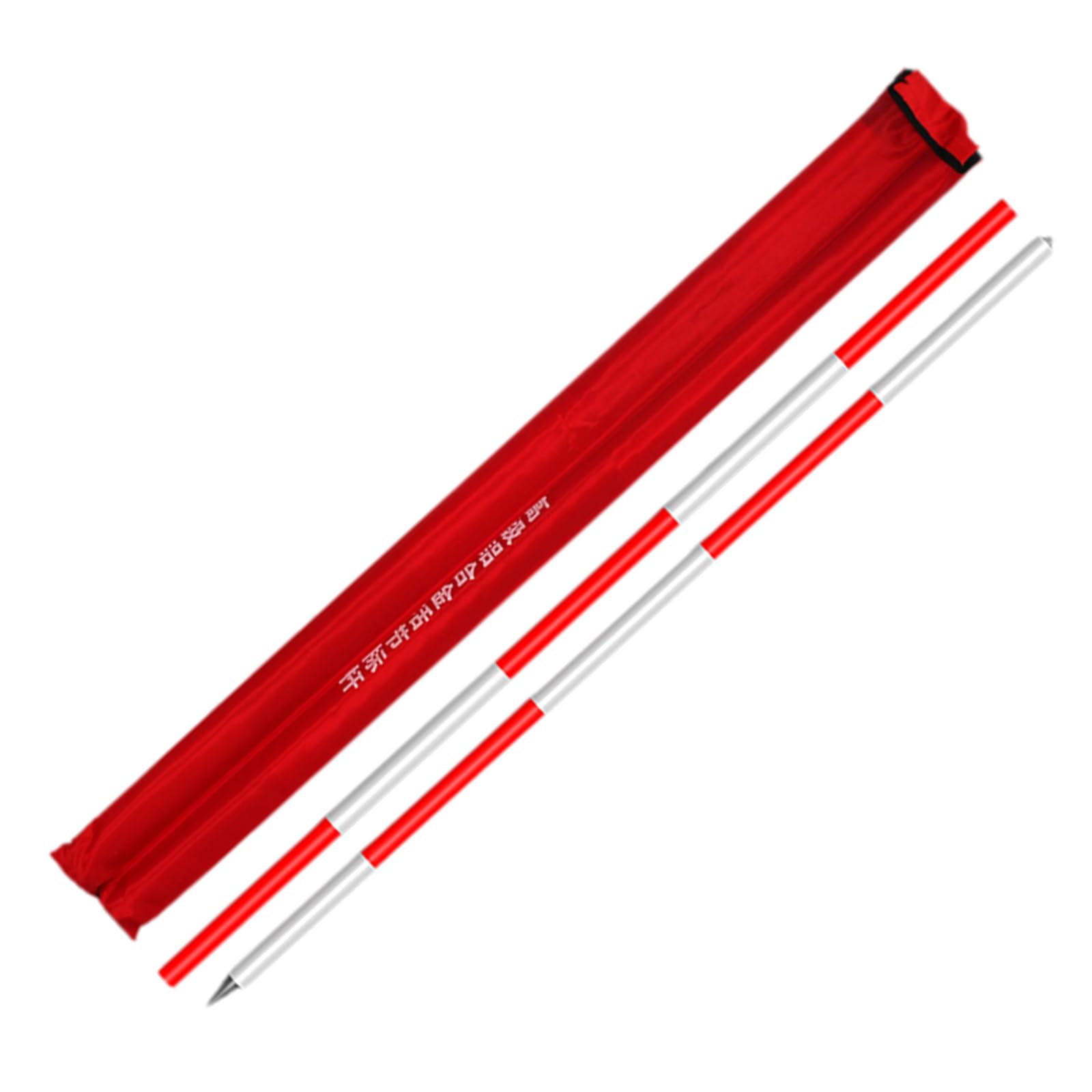MRVAKDYDI Aluminum Survey Rod, Detachable Aluminum Telescopic Survey Rod Red White 2m 3m 5m(2m (unswivel type))