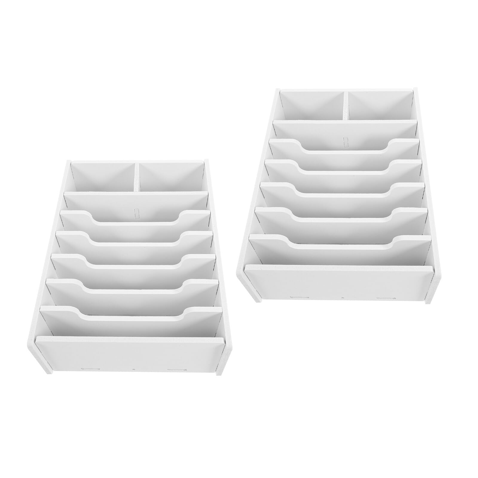 Boîte à Monnaie Horizontale 8 Sections 2 Pièces en Composite Bois-plastique