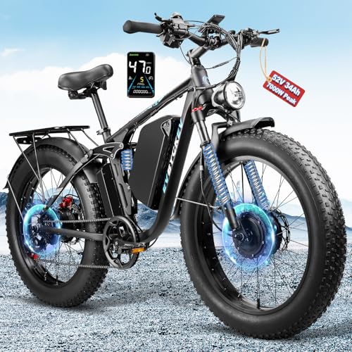 7000W Peak Dual Motor Electric Bike, 52V 34Ah...