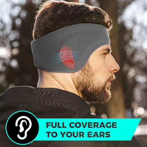 wtactful double-layer fleece pro ear warmers muffs cold weather headband ear covers for men women ski running cycling