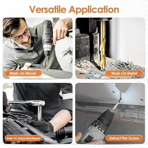 14-Piece Left Hand Drill Bit Set