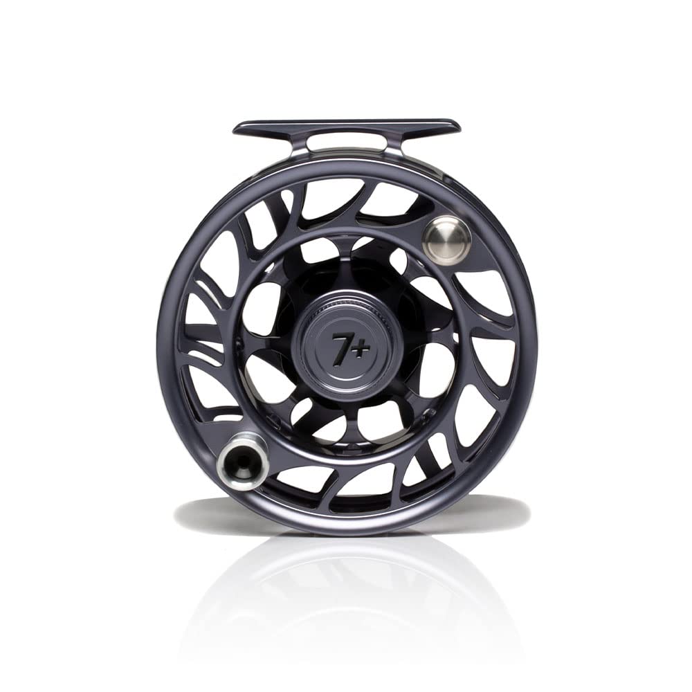 Hatch Outdoors Iconic Plus Large Arbor Fly Reel (Grey/Black, 7)