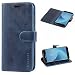 Produktbild Mulbess Handy-Hülle für Samsung Galaxy J7 / J7 Duos 2017 Schutzhülle, Magnet Handyhülle Leder, Flip Wallet Cover, Kartensteckplatz, Vintage Dunkel Blau