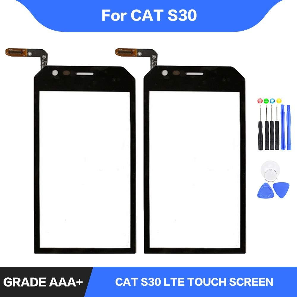 Original Black for CAT S30 LTE Touch Screen Digitizer Glass