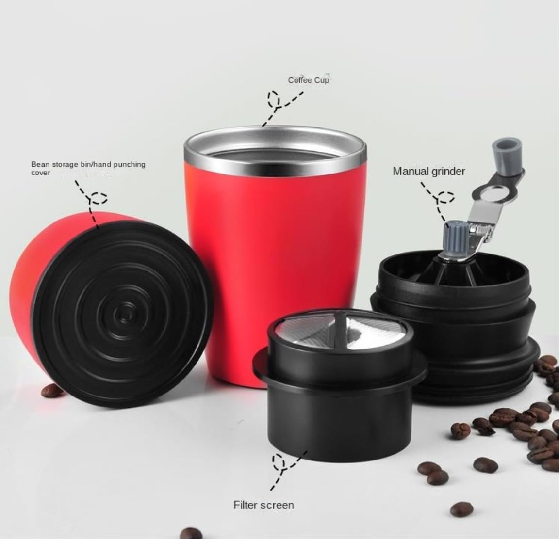 Molinillo Café Oficina Cafetera Manual, Molinillo De Café, Molino Presión, Máquina Expreso Portátil, Molinillos Granos Vintage Moledor de Cafe