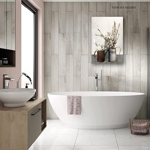 Milili Rustic Flowers Wall Decor Brown Theme Canvas Wall Art Farmhouse Artwork For Bedroom Modern Cotton Bouquet Pictures Cotton Flowers In Vase Wall Art Paintings No-Frame 16X24Inch #TOP5