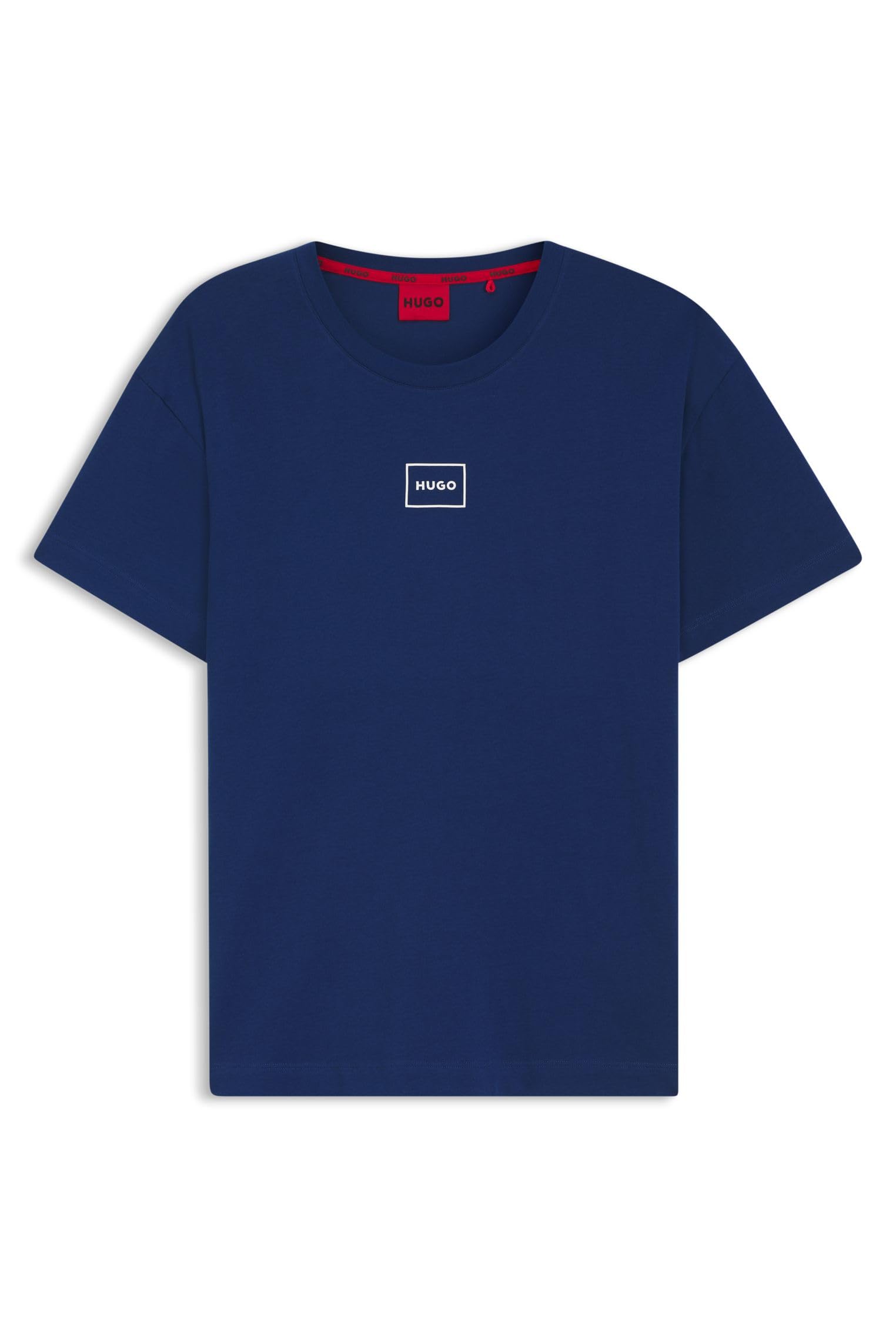 HUGO Herren Laze T-Shirt T-Shirt aus Stretch-Baumwolle mit Logo-Print