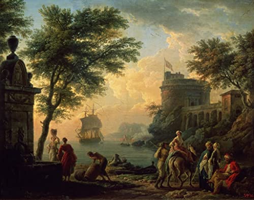 Art Mural Port Maritime Claude Vernet - Impression d'Art Grand Format