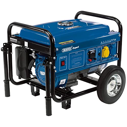 Draper 16066 Petrol Generator with Wheels (2.2Kva/2.0Kw) - Multicoloured