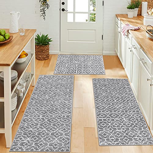 Ileading Kitchen Rugs Sets 3 Piece With Runner Soft Boho Kitchen Floor Mat Farmhouse Laundry Room Rugs And Mats Set Non Skid Washable For Kitchen Floor Office Sink Hallway #TOP1