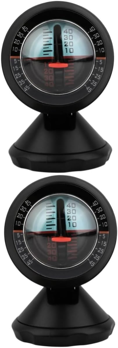 Gatuida 2pcs Car Inclinometer Level Multi-Function Inclinometer Gauge Accurate Slope and Tilt