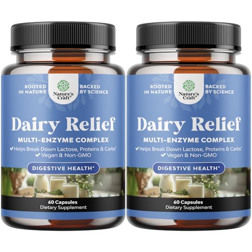Lactose Intolerance Pills - Fast Acting Dairy Digestive Enzymes - Dairy Relief Pills for Digestion,...