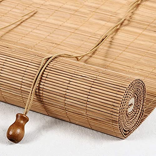 JIAOLUN123 Store Enrouleur en Bambou Taux de Shading 65% Stores À Rouleaux Romains Rideau filtrant la lumière Stores Venitien Volets Protection de la Vie privée (60 x 80 cm)