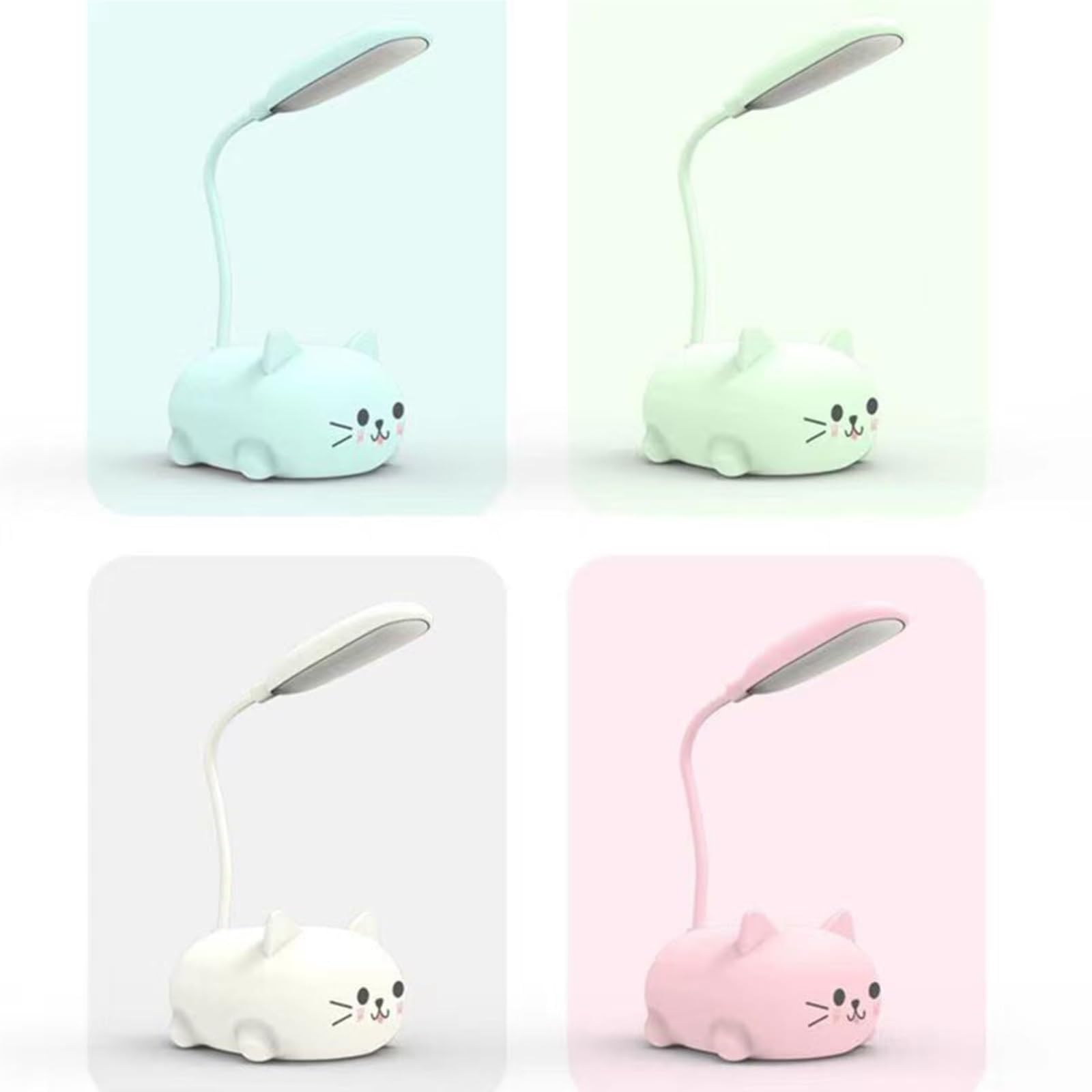 Lampada da Scrivania Moderno Lampada da Tavolo A LED, Luce Notturna Portatile, Pieghevole, Ricaricabile Tramite USB Lampada Comodino(Blue)
