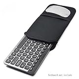 Wanty Neoprene Carrying Case Cover Protector Sleeve Skins Pouch Bags for Apple Wireless Bluetooth Keyboard MC184LL/B MC184CH and MLA22LL/A and Logitech Easy-Switch K810 / K811