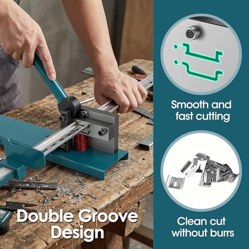 Coupe-rail DIN 35 mm double rainure avec guide de coupe intégré - 4