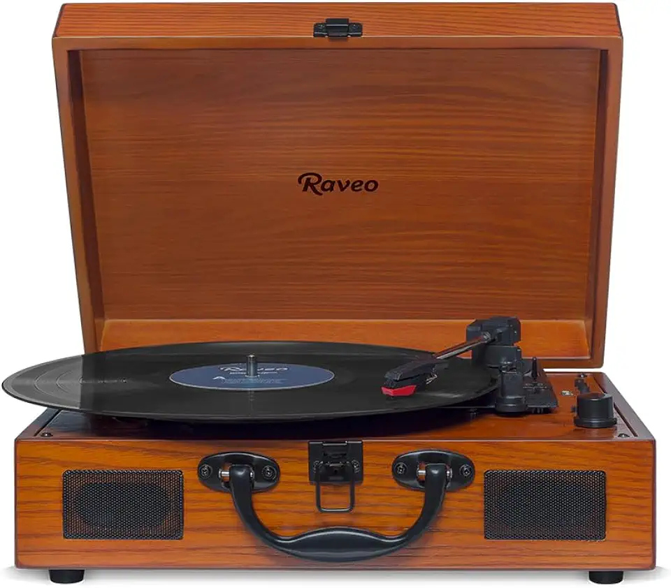 Raveo Vitrola com USB e Bluetooth, Sonetto Wood, 10W, marrom