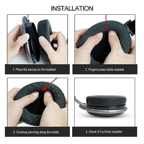 Almohadillas de repuesto Gvoears nuevas en 2023 para auriculares Sennheiser HD650/HD600/HD660S/HD545/HD525/HD535, almohadillas para orejas también compatibles con MassdropX HD6XX/HD58X y HD580/HD565 Jubilee, espuma viscoelástica, color negro miniatura 6
