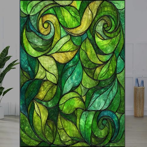 Vinilo Decorativo Auto-adhesivo Hoja Verde 21.6x47.2 pulgadas miniatura 5