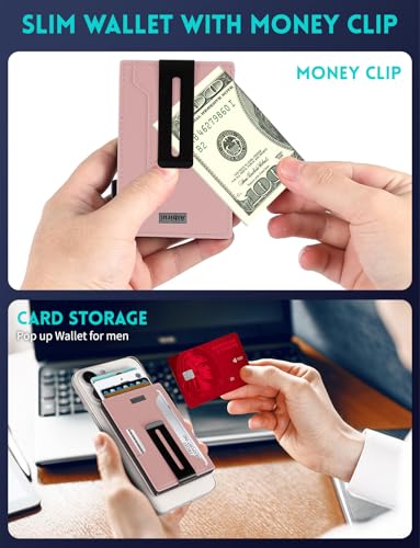 Image of Ridge Wallets for Men,Magsafe Wallet with money clip,Pop up wallet | Magnetic Wallet for iPhone 17 /16 /15 /14 /13 Series,Phone wallet Holds 8 Cards & Bills,Ridge Wallet for Fathers day gift ideas