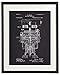 IDIOPIX Tesla Patent Prints Chalkboard Art Print Set of 6 Prints UNFRAMED No.1
