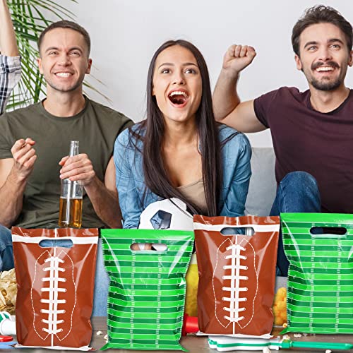 chiazllta-50-Pcs-Football-Party-Bags-Football-Plastic-Goodie-Bags-Favors-Rugby-Sports-Theme-Treat-Bags-Gift-Bags-Decorations-for-Game-Day-Sports-Events-Birthday-Party