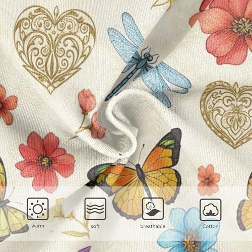 Cotton Girls Underwear Toddler Colorful Vintage Flowers Birds Beige Panties Little Girl Flower Briefs Kids Undies 2t3