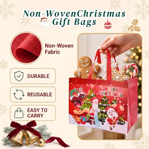 Christmas Gift Bags 8 pcs Reusable Non Wove $5 - image 8