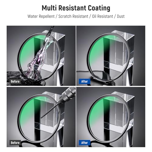 NEEWER 62mm Ultra Low Reflectivity UV Lens Filter, UV Protection Filter with Multi Resistant Coating, HD High Transmittance Optical Glass, Ultra Slim Aluminum Frame, Water/Scratch/Oil Resistant