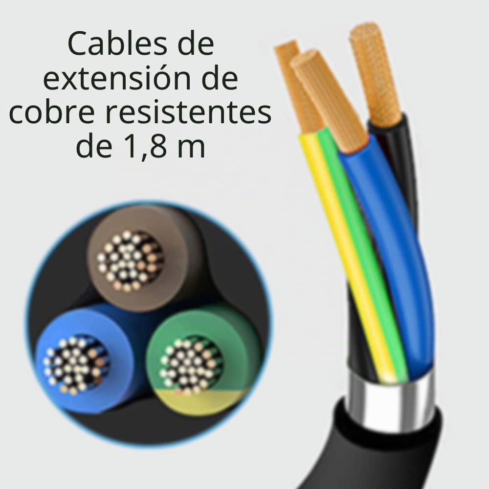 Kavolet Regleta Vertical, Regleta Enchufes Proteccion Sobretension con 12 Tomas y 4 Puertos USB y Carga inalámbrica (2500/10A), con Protección de Sobrecarga y Sobretensiones, Cable de1.8M