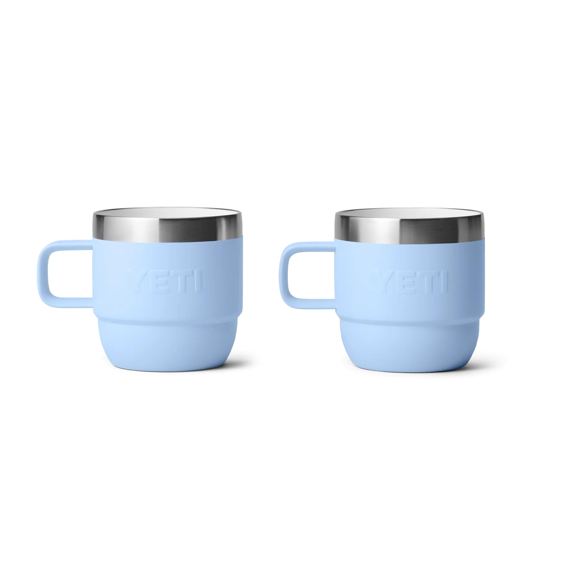 YETI Rambler Espresso Mug, Vacuum Insulated Stainless Steel Stackable Mug, Big Sky Blue, 2 Pack 6 oz (177 ml) - Image 4
