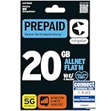 congstar Prepaid ALLNET M SIM-Karte ohne Vertrag I Prepaid-Paket in D-Netz-Qualität I 20 GB +10€ Startguthaben I Telefonie & SMS Flat in alle dt. Netze I EU-Roaming inkl.