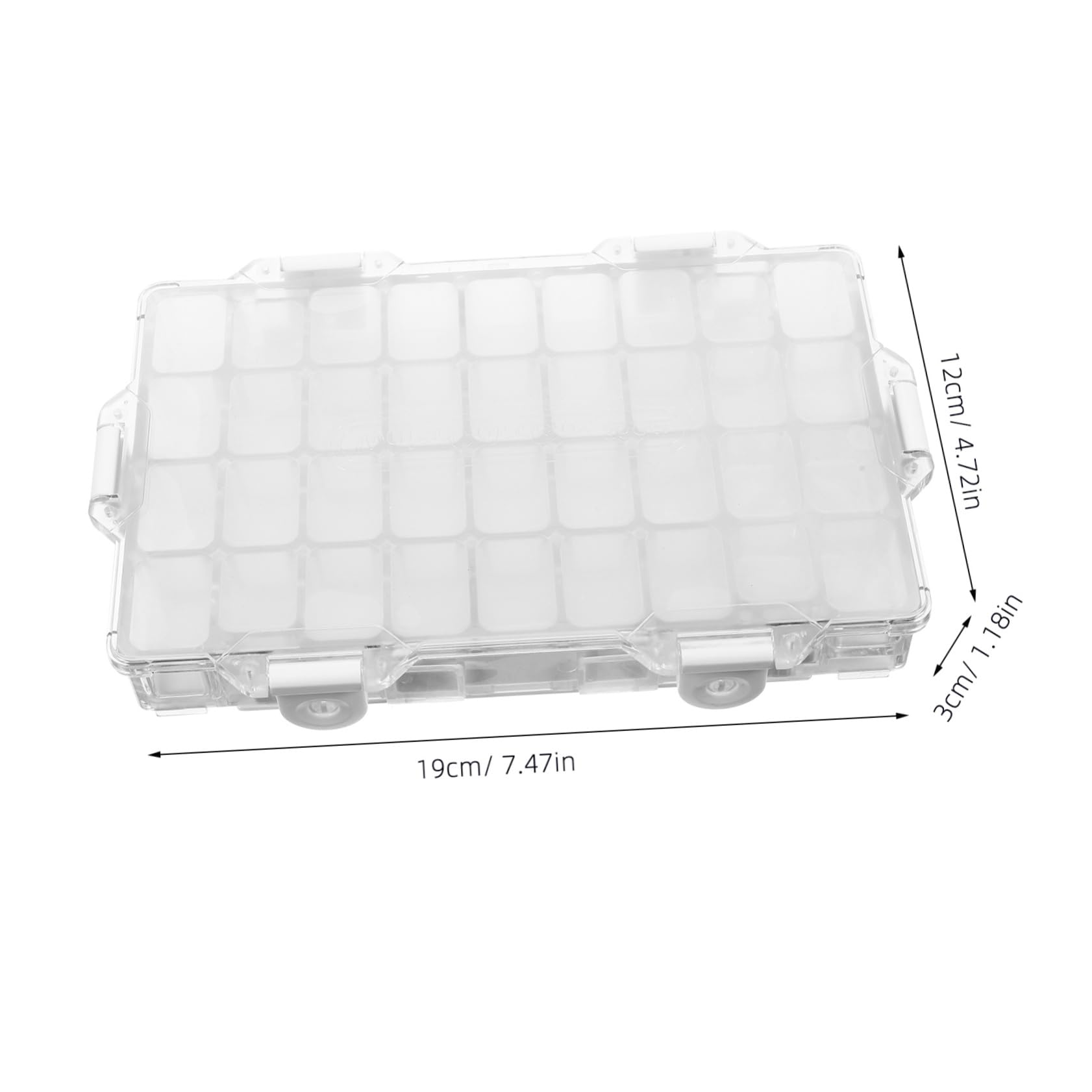 Gadpiparty 36Grid Transparent Reusable Watercolor Mixing Box Empty Pigment Tray for Easy Painting and Storage Plastic Paint Box for Artists Convenient and Paint Palette