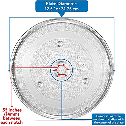 Image of Microwave Oven Glass Plate Cooking Tray Rotating Turntable Plate Compatible for LG MC8087ABR | MC2846BV | MJ2886BFUM | MC2844EB | MC2881SUS | MC2883SMP | MC2886BRUM | MC7647UL | MC7687AB | MC7840UL | MC808WAR | MC8091HLQ | MG555F | MC2841SPS | MC-8082PRR | MC2844SPB | MC2846BG | MC2886BLT | MC2846SL | MJ2886BWUM Microwave Oven (Diameter: 12.5 inch /31.5 cm /315 mm) (Not For Samsung Microwave)